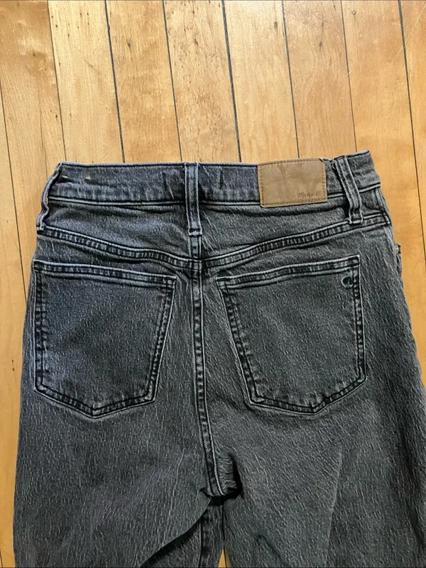 Madewell Perfect Vintage Straight Jeans in Black Size 25 - Image 11