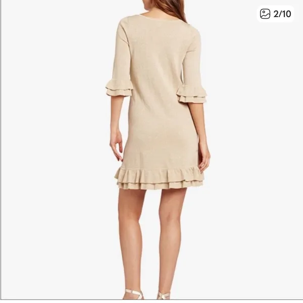 Lilly Pulitzer Helena Metallic Sweater Dress Size Small - Image 2