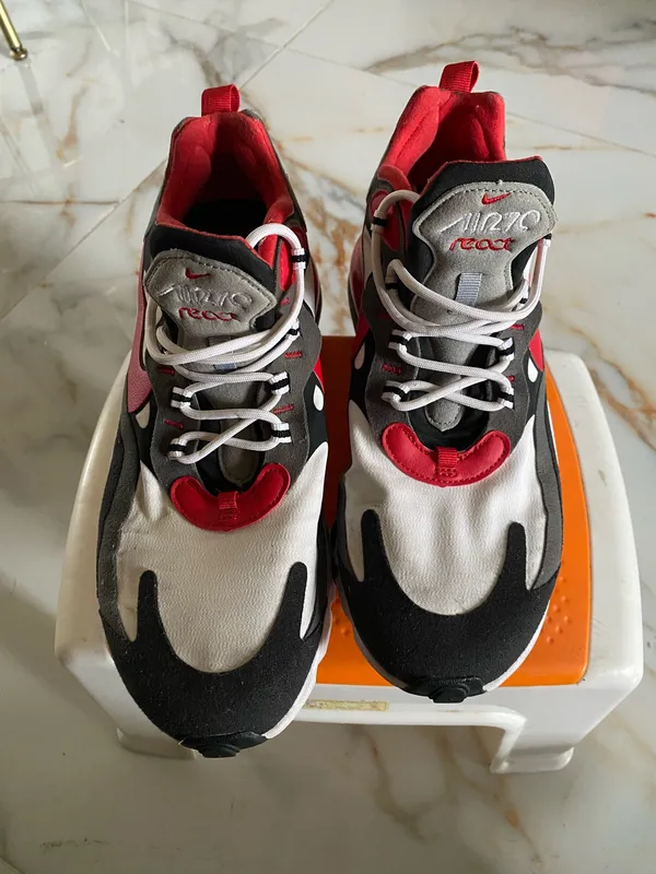 Nike Air Max Red and White Sneakers - Image 2