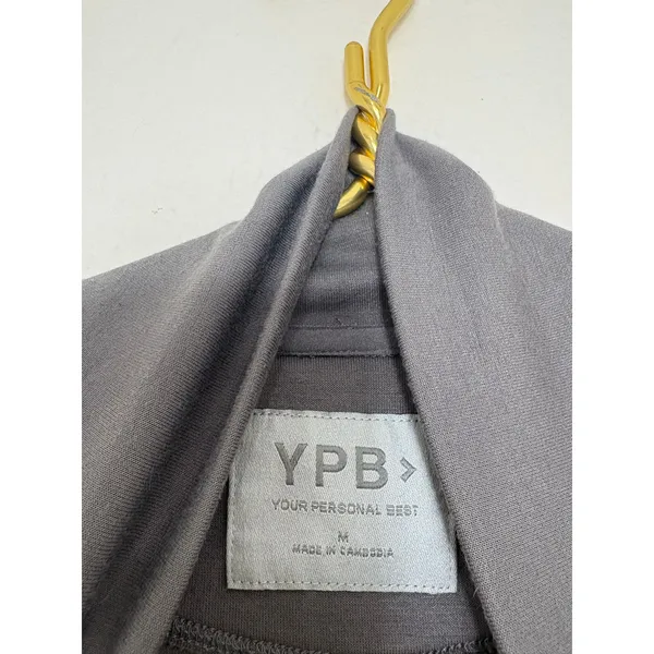 Abercrombie & Fitch YPB neoKNIT Cinched Full-Zip Hoodie Medium Grey Athletic - Image 6