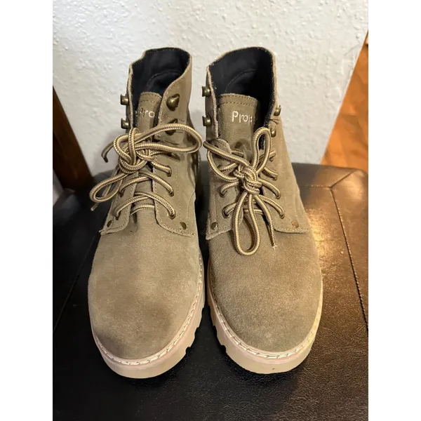 Propet Women’s Dakota Work Boots Olive Leather Size 7 *read* - Image 3