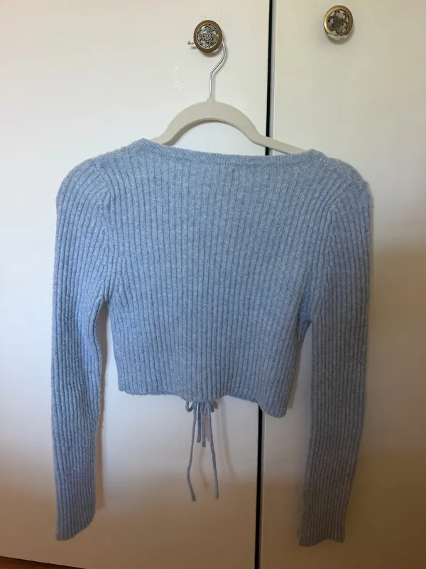 Long sleeve crop top Blue - Image 3