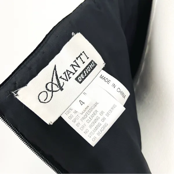 Vintage Y2K Beaded Embellishment Strapless Gown in Black | Size 4 - Image 14