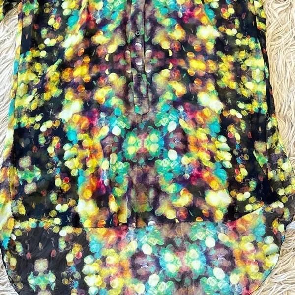 Wilfred multicolor sheer silk blouse size XS - Image 2