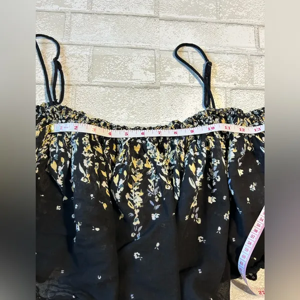 Free People Black Floral Camisole - Image 8