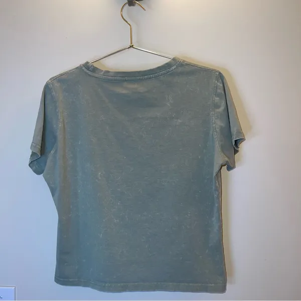PrettyLittleThing‎ PLT Acid Wash Sage Green Tee Shirt XL - Image 2