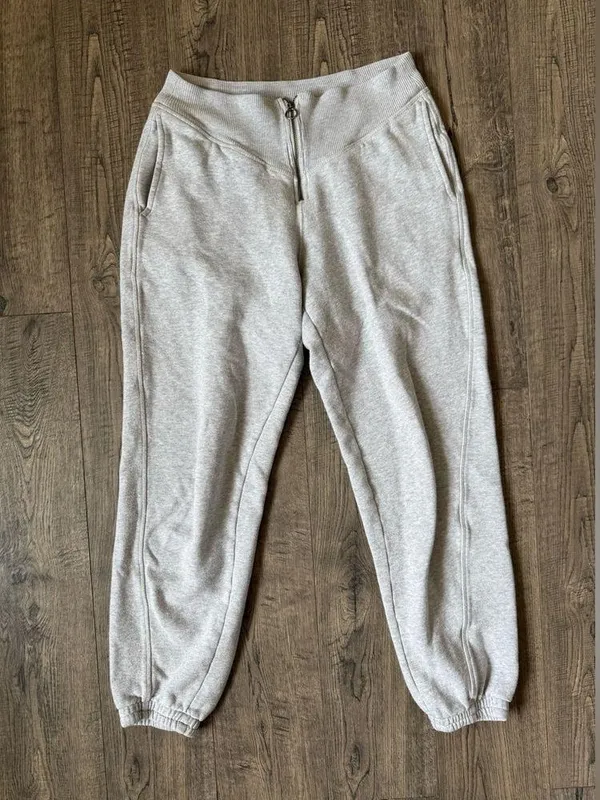 Aerie Fleece Corset Jogger- Light Grey - Image 3