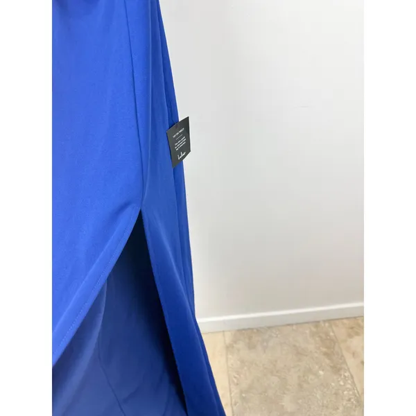 Lulus Head to Cocktail Hour Royal Blue Halter Neck Maxi Dress Formal Medium NWT - Image 7