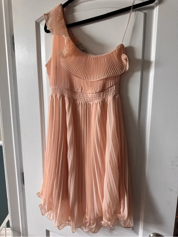 American Rag One-Shoulder Ruffle Dress in Pink - Image 2