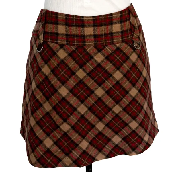 Exact Change Mini Skirt | Plaid Wool Blend Y2K - Image 10