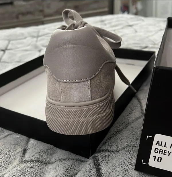 Steve Madden x Winnie Harlow All Now Grey Suede Sneakers - Image 6