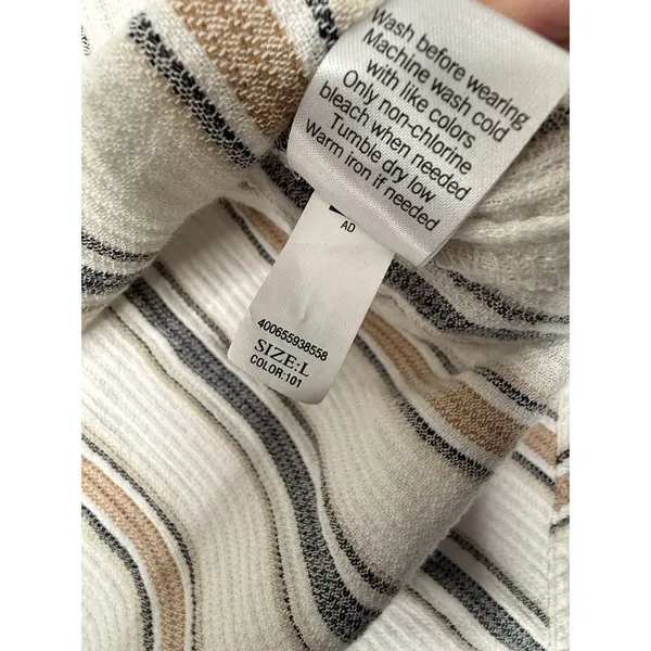 Sonoma‎ Goods for Life Women's Size L Boho Striped Business Casual Career Soft - Image 8