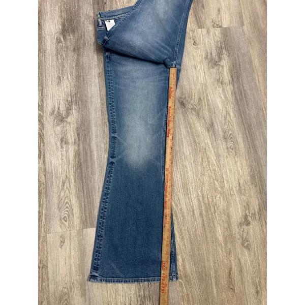 American Eagle AE77 Womens Low-Rise Flare Jeans‎ Medium Wash Distressed Size 14 Regular NWT - Image 9