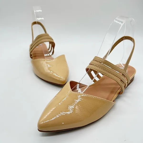 Journee Collection Sandal Womens 7 Tan Brinnery Ballet Flat Sandals‎ - Image 4
