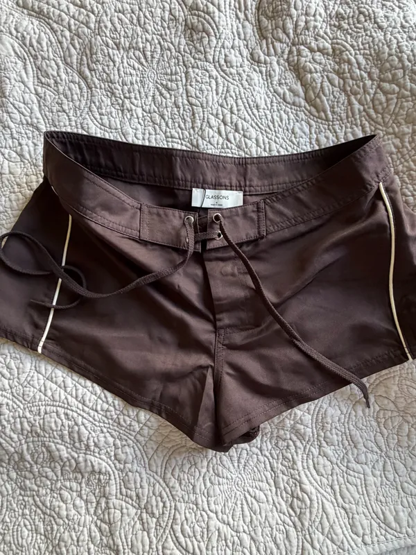 Glassons Brown Swim Shorts - Image 3