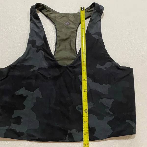 prAna Momento Reversible Camo Crop Top XS/S Racerback Yoga Activewear - Image 8
