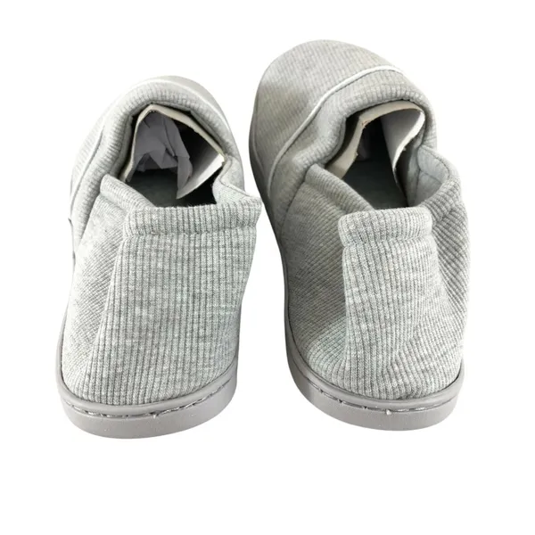 Womens Slippers Clogs Fabric Ribbed Slip On Gray Size 10 - Image 3