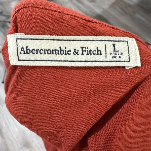 Abercrombie & Fitch Rust‎ Embroidered Dress Large - Image 5