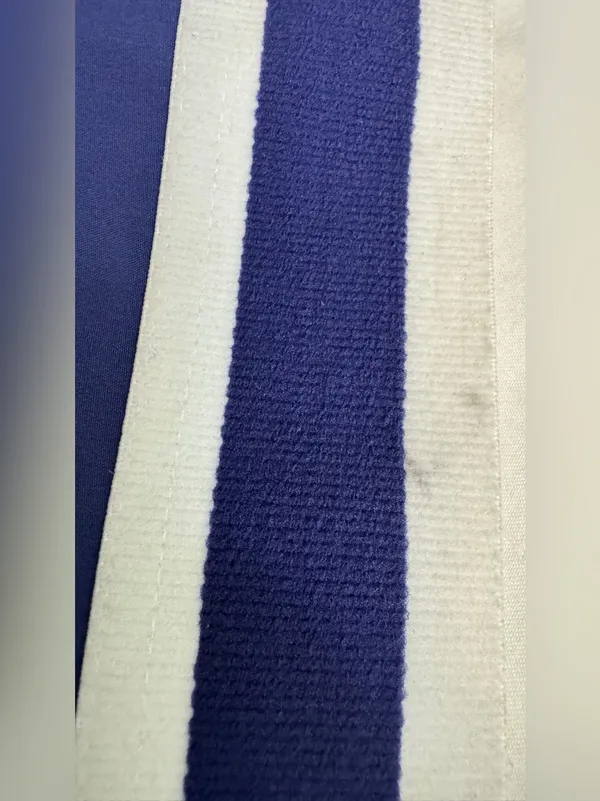 Marika Royal Blue Circle Skirt with White Waistband - Image 6