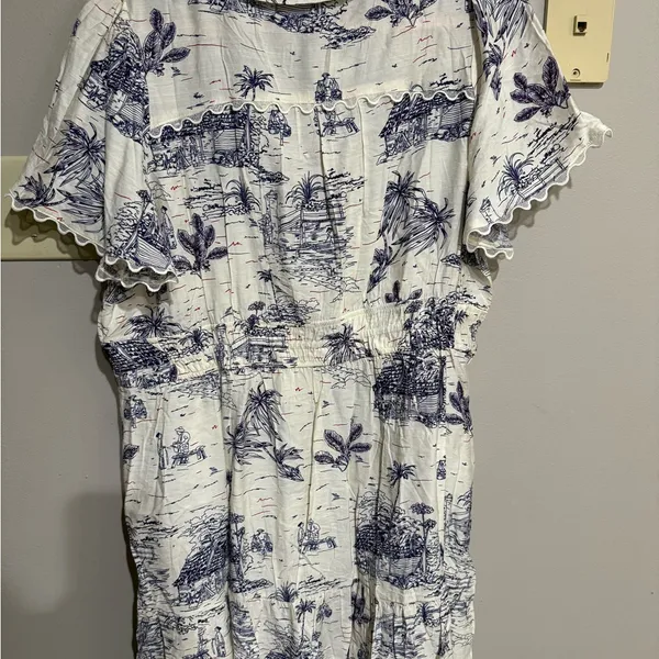 Umgee Landscape Print Collared Mini Dress NWT XL - Image 5