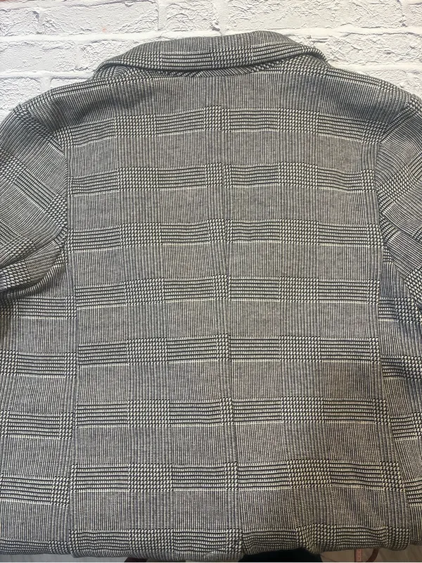 NWOT Old Navy Gray Glen Plaid‎ Open-Front Blazer - Image 6