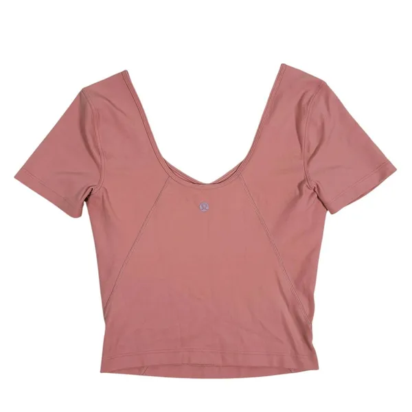 Lululemon Align T-Shirt Size 4 Pink Clay Cap Sleeve Yoga Pilates Ballet Lounge - Image 3