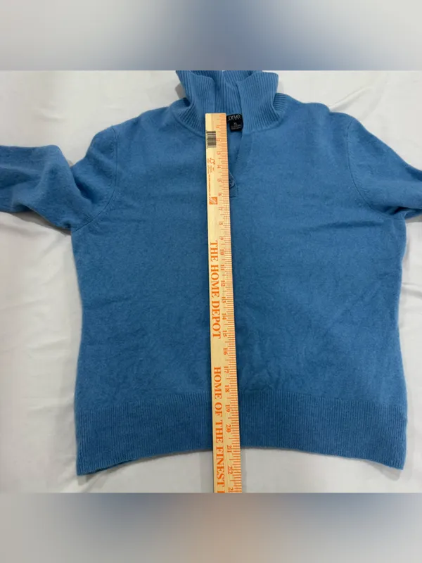 Prive 100% Cashmere Blue Sweater XL - Image 6