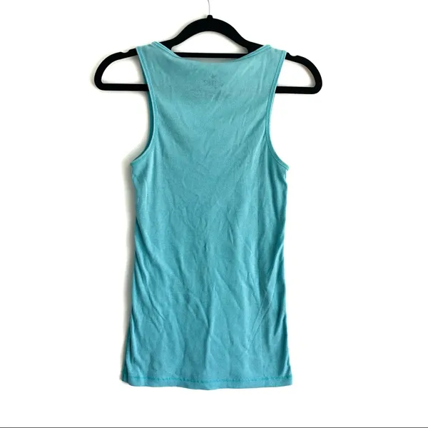 Aerie Ribbed Blue Basic Tank Top M - Image 2