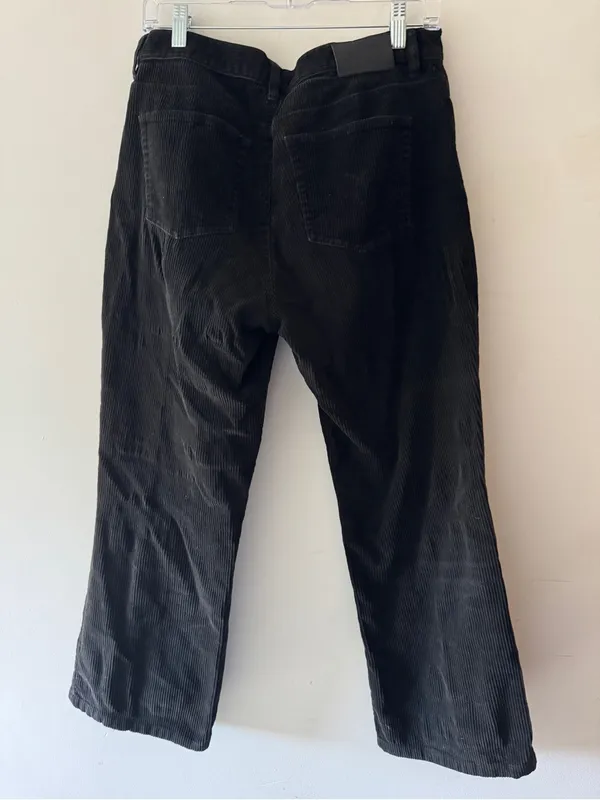 Ralph Lauren Jeans Company Vintage‎ Classic Bootcut Corduroy Pants Sz 10 Black - Image 3