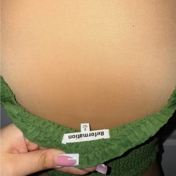 NWOT Reformation Mini Tank‎ Top Green Size 2 - Image 2