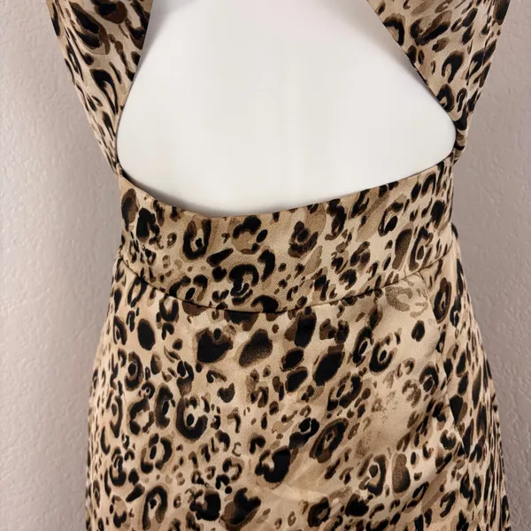 HYFVE leopard print front-tie cut out maxi dress - Image 3
