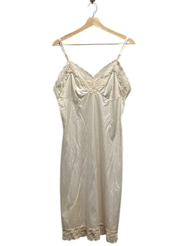 Lorraine Vintage Slip Dress Cream Size 40(L) Coquette Retro Romantic Y2K Summer - Image 2