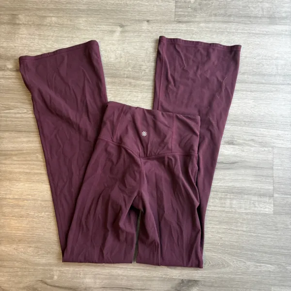 Athleta Elation Ultra High Rise Leggings Spiced Cabernet Flared Pants - Image 6