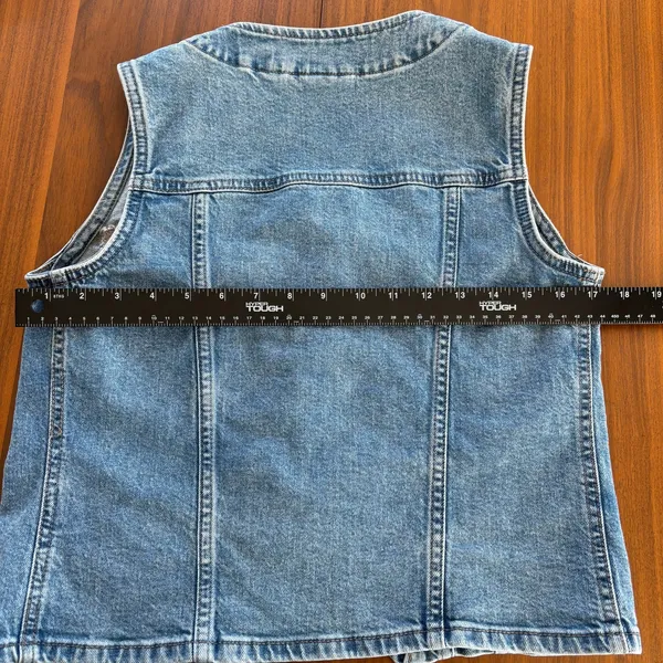Universal Thread Denim Vest XS Blue Button Front Boho Western Coastal Cowgirl - Image 5