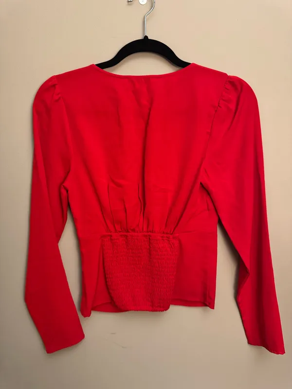 Long Sleeve Twist Front Blouse - Image 3
