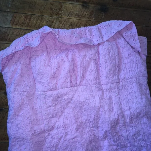 Lilly Pulitzer 0 pink eyelet strapless dress - Image 3