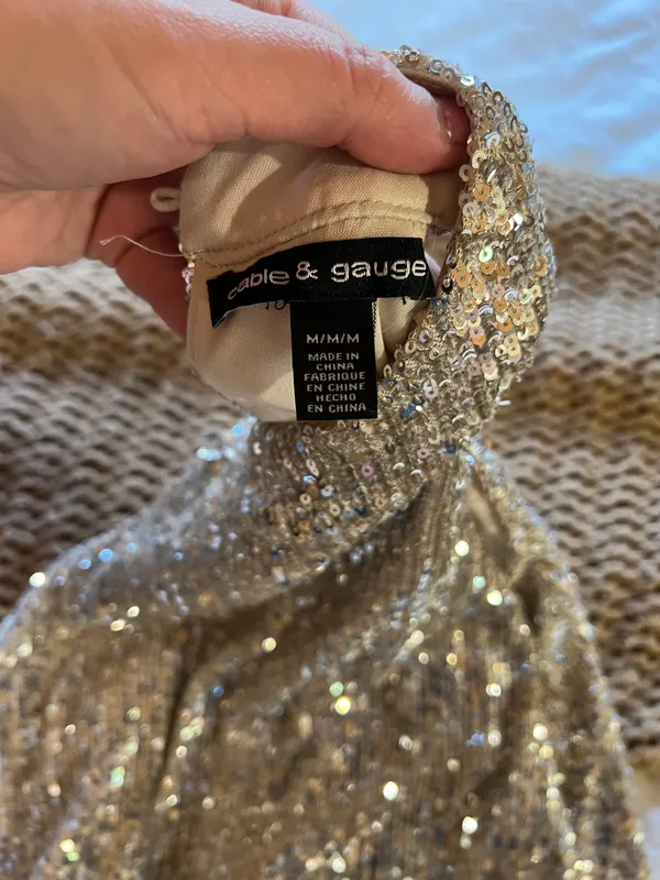 Cable & Gauge Sequin Top - Image 3