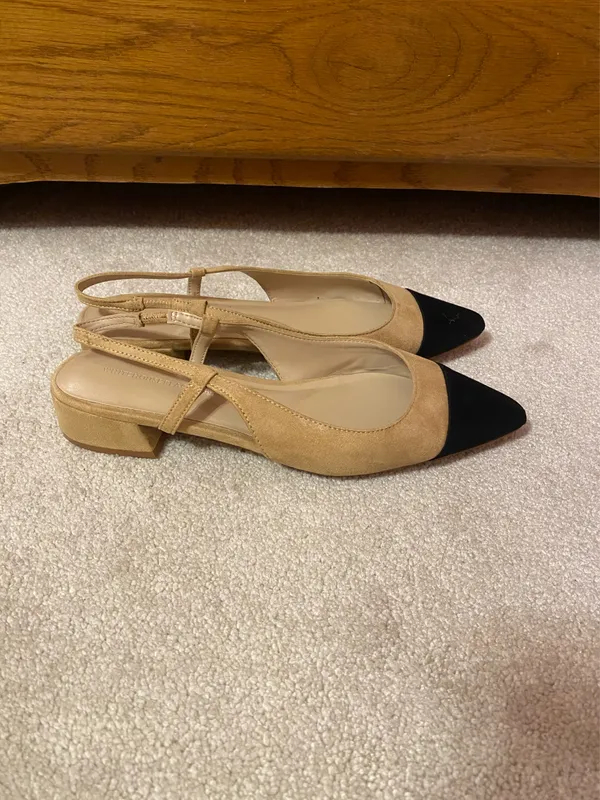 White House Black Market Suede Flats nude - Image 3