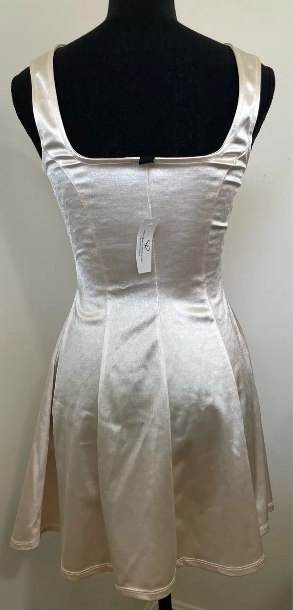 Windsor Satin Formal Mini Dress - Image 2