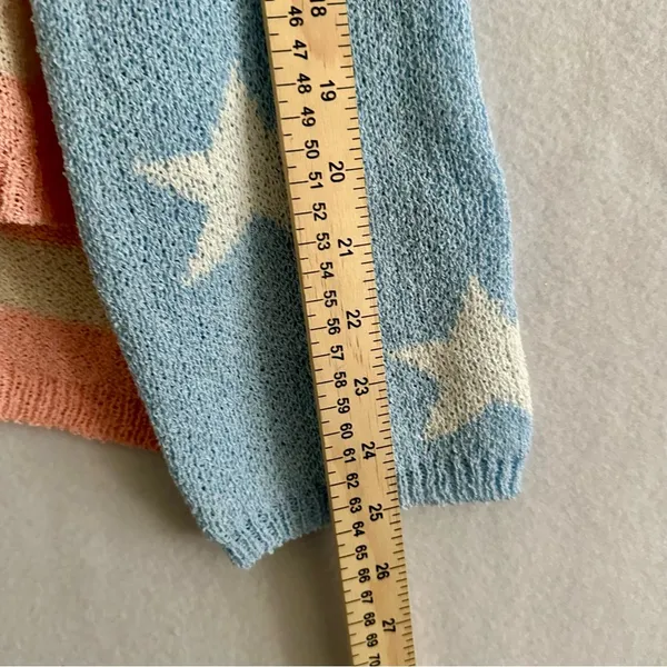 Lisa Robertson Women’s Sweater American Flag Pastel Color Size L - Image 7