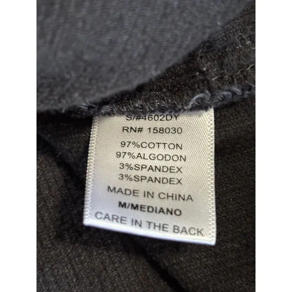 Lone Tree Black Corduroy Bib Mini Dress Size Medium Button Front Adj‎ Straps - Image 7