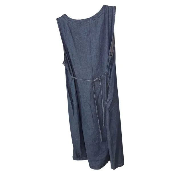 Blair Denim Style Tank Dress Womens Size Large Petite‎ - Image 3
