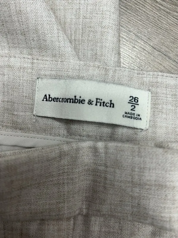 Abercrombie & Fitch Trouser Pants 2 /26 Beige Tailored Ankle Pleated High Rise - Image 6