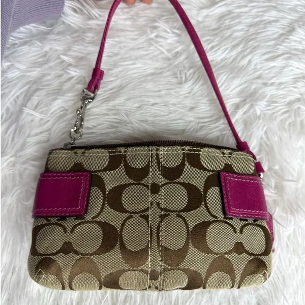 COACH Y2k Soho Double Buckles Signature Canvas Wristlet - Image 2