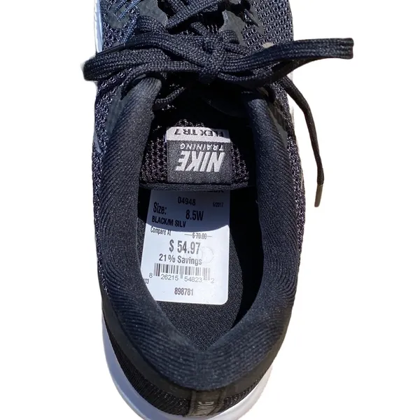 NWT 🖤🤍 Nike WIDE Womens Flex Trainer Black and Silver Sneakers, Size 8.5 WIDE - Image 9