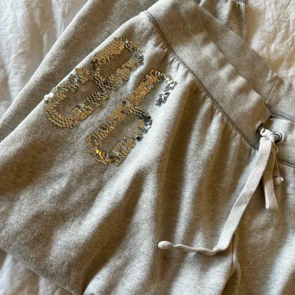 Victoria's Secret Limited Edition Gray Joggers with Multicolor Sequin Accents - Image 2