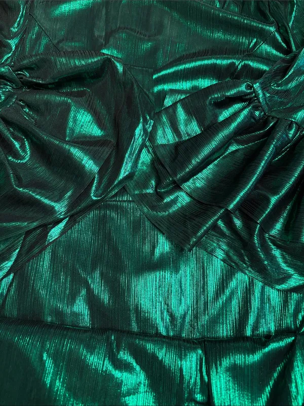 Pomander Place Tuckernuck Lilith Dress Emerald Green Midi Statement Sleeve L NWT - Image 6