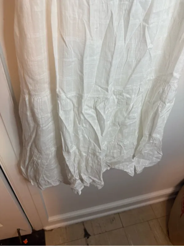 NWT Old Navy Textured White Cotton Tiered Swing Dress - Image 9