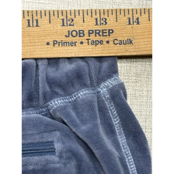 Fuda Velour Tracksuit Set Womens Small Blue‎ 2 Piece Zip Jacket Pants Lounge - Image 4