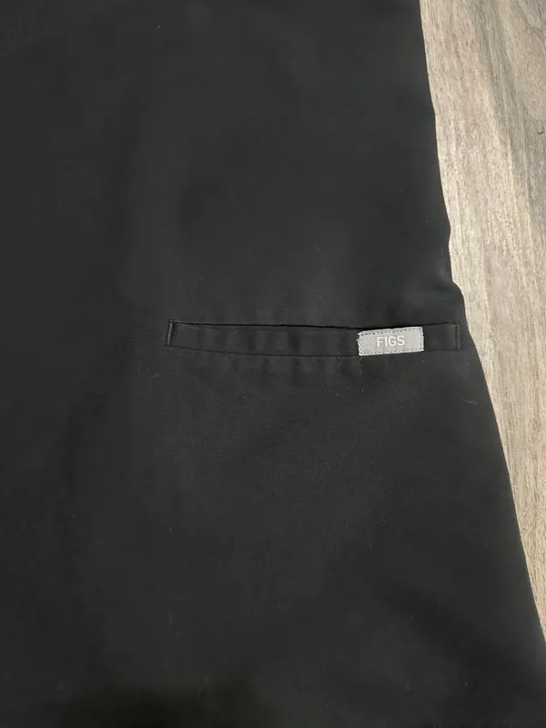 Figs Black V-Neck Scrub Top - Image 9
